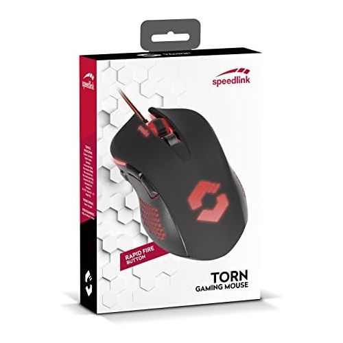  [아마존베스트]Speedlink Professional 5Buttons Gaming Mouse Mice For PC Computer, Torn USB, black