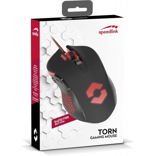  [아마존베스트]Speedlink Professional 5Buttons Gaming Mouse Mice For PC Computer, Torn USB, black