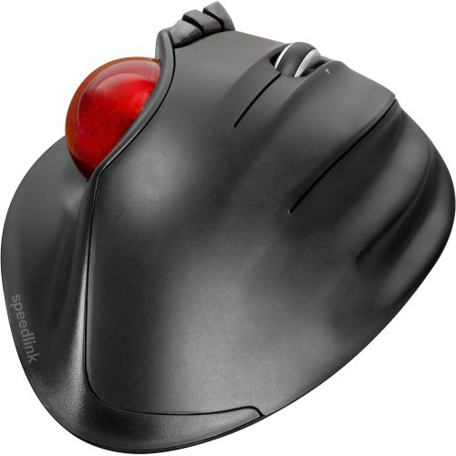  [아마존베스트]SPEEDLINK Aptico Wireless Trackball Mouse for Office/Home Office (Ergonomic Design - 8 m Range - Laser Sensor with up to 1600 DPI) for Gaming/PC/Notebook/Laptop - Black