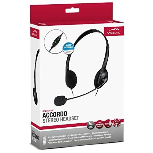  [아마존베스트]Speedlink 870003Accordo Stereo Headset Black