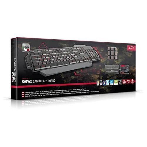  [아마존베스트]Speedlink RAPAX Gaming; USB; Black; PC/server CurvedKeyboard (USB)