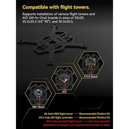  Speedy Bee Bee35 3.5inch Cinewhoop FPV Drone Frame- Pro Version 4S 6S Frame Kit Compatible with DJI O3 Air Unit FPV VTX,Different Flight Controller Stack
