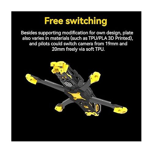  SpeedyBee Master 5 V2 Drone Frame - 226mm Wheelbase, Lightweight Design, Anti-Vibration Stack Structure, CNC Aluminum Alloy Head, Compatible with DJI O3 Air Unit, Ideal for Cinematic and Freestyle Flying