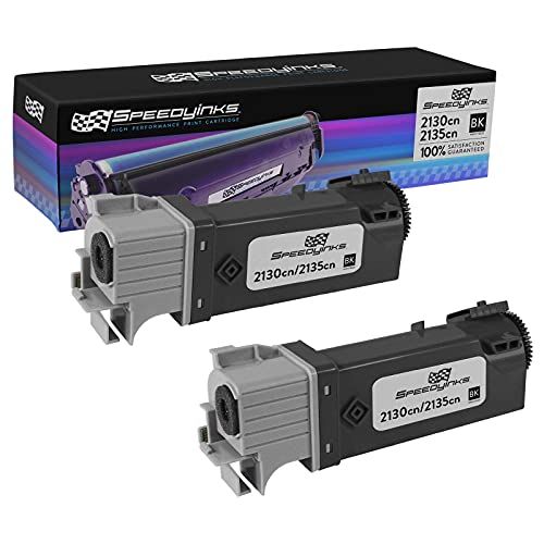  Speedy Inks Compatible Toner Cartridge Replacement for Dell 2130cn / 2135cn High Yield (Black, 2 Pack)