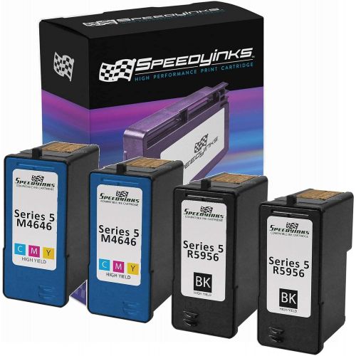  SpeedyInks Remanufactured Ink Cartridge Replacement for Dell M4640 Series 5 (2 Black, 2 Color, 4 Pack)
