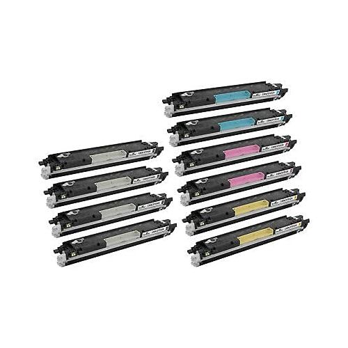  Speedy Inks Remanufactured Toner Cartridge Replacement for HP 130A (4 Black, 2 Cyan, 2 Magenta, 2 Yellow, 10-Pack)