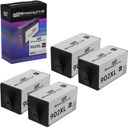  Speedy Inks Compatible Ink Cartridge Replacement for HP 902XL T6M14AN High-Yield (Black, 4-Pack)