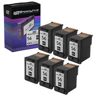 Speedy Inks Remanufactured Toner Cartridge Replacement for HP 56 (Black, 6-Pack)