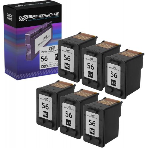  Speedy Inks Remanufactured Toner Cartridge Replacement for HP 56 (Black, 6-Pack)