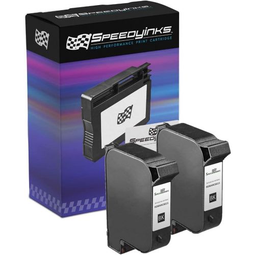  Speedy Inks Remanufactured Ink Cartridge Replacement for HP 45/ 51645A (Black, 2-Pack)