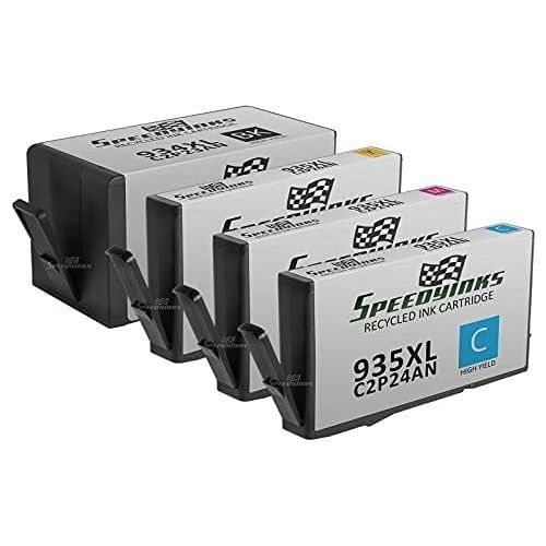  SPEEDYINKS Speedy Inks Remanufactured Ink Cartridge with Chip Replacement for HP 934XL & HP 935XL High Yield (1 Black, 1 Cyan, 1 Magenta, 1 Yellow, 4-Pack)