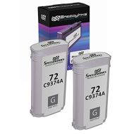 Speedy Inks Remanufactured Ink Cartridge Replacement for HP 72 C9374A High Yield (Gray, 2-Pack)