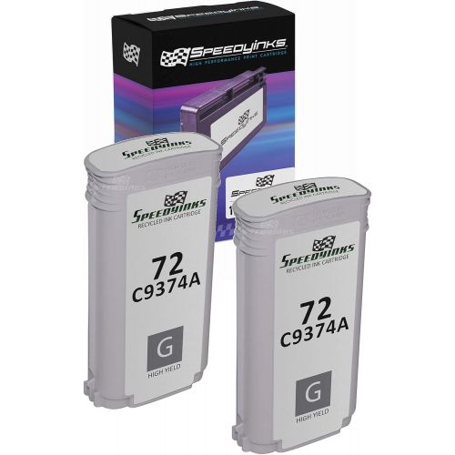  Speedy Inks Remanufactured Ink Cartridge Replacement for HP 72 C9374A High Yield (Gray, 2-Pack)