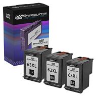 Speedy Inks Remanufactured Ink Cartridge Replacement for HP 63XL F6U64AN High Yield (Black, 3-Pack)