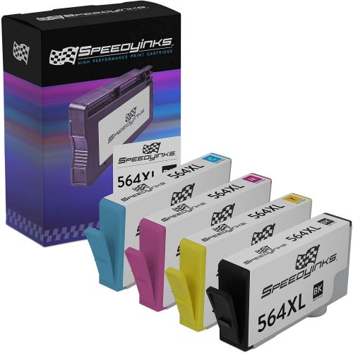  Speedy Inks Compatible Ink Cartridge Replacement for HP 564XL High Yield (Black, Cyan, Magenta, Yellow, 4-Pack)