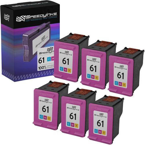  Speedy Inks Remanufactured Ink Cartridge Replacement for HP 61 (Color, 6-Pack)