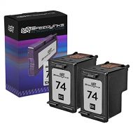 Speedy Inks Remanufactured Ink Cartridge Replacement for HP 74 (Black, 2-Pack)