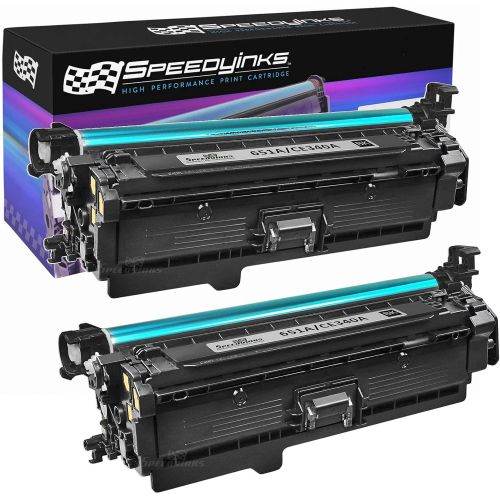  Speedy Inks Remanufactured Toner Cartridge Replacement for HP 651A / CE340A (Black, 2-Pack)
