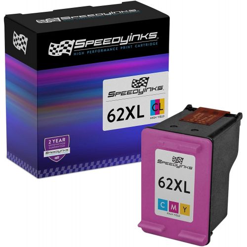 SPEEDYINKS Speedy Inks Remanufactured Ink Cartridge Replacement for HP 62XL C2P07AN High Yield (Color)