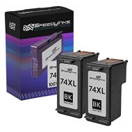 Speedy Inks - 2PK Remanufactured Replacement for HP 74XL CB336WN High Yield Black Ink Cartridge