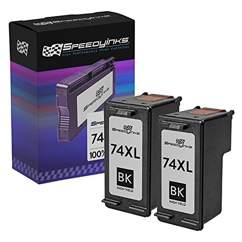  Speedy Inks - 2PK Remanufactured Replacement for HP 74XL CB336WN High Yield Black Ink Cartridge