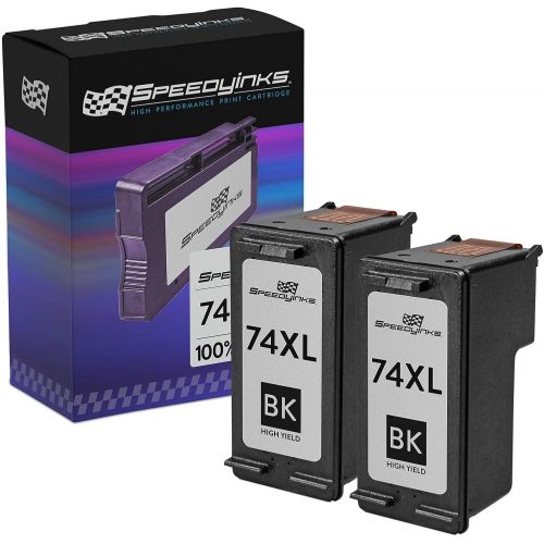  Speedy Inks - 2PK Remanufactured Replacement for HP 74XL CB336WN High Yield Black Ink Cartridge