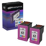 Speedy Inks Remanufactured Ink Cartridge Replacement for HP 61 CH562WN (Tri-Color, 2-Pack)