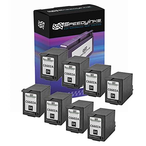  Speedy Inks Remanufactured Ink Cartridge Replacement for HP C6602A (Black, 8-Pack)