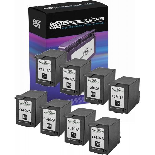  Speedy Inks Remanufactured Ink Cartridge Replacement for HP C6602A (Black, 8-Pack)