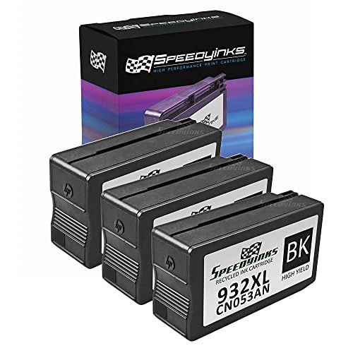  Speedy Inks Remanufactured Ink Cartridge Replacement for HP 932XL CN053AN High Yield (Black, 3-Pack)