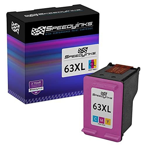  Speedy Inks Remanufactured Ink Cartridge Replacement for HP 63XL F6U63AN High Yield (Color)