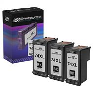 Speedy Inks Remanufactured Ink Cartridge Replacement for HP 74XL High-Yield (Black, 3-Pack)