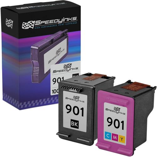  Speedy Inks Remanufactured Ink Cartridge Replacement for HP 901 (1 Black and 1 Color, 2-Pack)