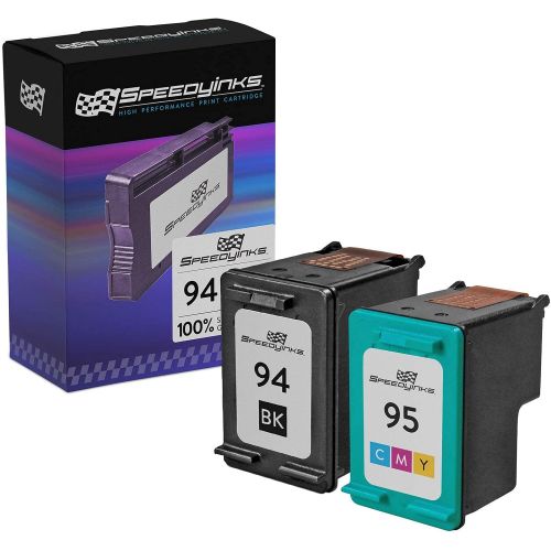  Speedy Inks Remanufactured Ink Cartridge Replacement for HP 94 and HP 95 (1 Black , 1 Color, 2-Pack)