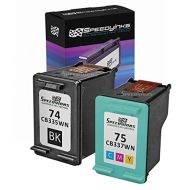 SPEEDYINKS Speedy Inks Remanufactured Ink Cartridge Replacement for HP 74 and HP 75 (1 Black and 1 Color, 2-Pack)