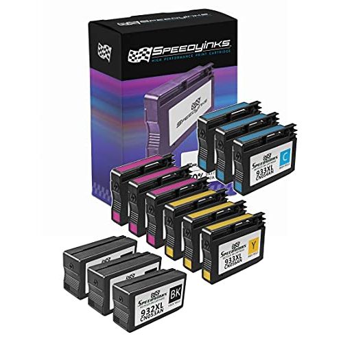  Speedy Inks Remanufactured Ink Cartridge Replacement for HP 932XL & HP 933XL High Yield (3 Black, 3 Cyan, 3 Magenta, 3 Yellow, 12-Pack)