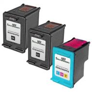 Speedy Inks - 3PK Remanufactured Replacement for HP 92 C9362WN & HP 93 C9361WN Ink Cartridge Set: 2 Black & 1 Color