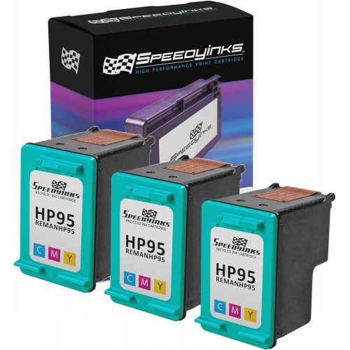  Speedy Inks Remanufactured Ink Cartridge Replacement for HP 95 (Tri-Color, 3-Pack)