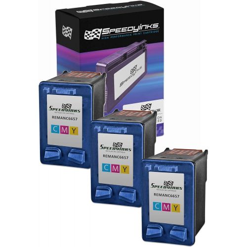  Speedy Inks Remanufactured Ink Cartridge Replacement for HP 57 (Tri-Color, 3-Pack)