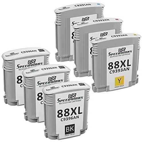  Speedy Inks - 12PK Remanufactured Replacement for HP 88XL C9396AN C9391AN C9392AN C9393AN Ink Set: 3ea BCMY for use in HP OfficeJet Pro K5400 K5400dn K5400dtn K5400tn K550 K550dtn