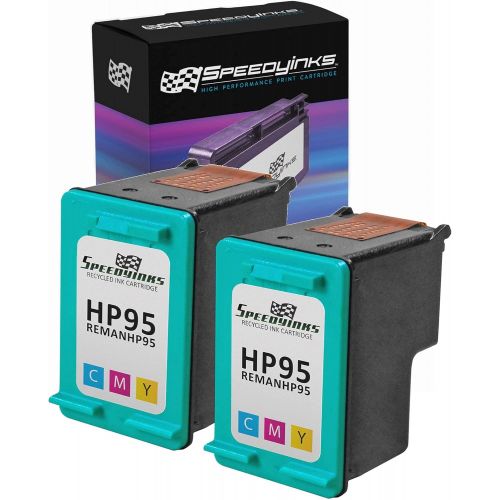  Speedy Inks Remanufactured Ink Cartridge Replacement for HP 95 (Tri-Color, 2-Pack)