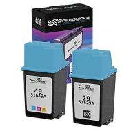 Speedy Inks Remanufactured Ink Cartridge Replacement for HP 29 & HP 49 (1 Black, 1 Tri-Color, 2-Pack)