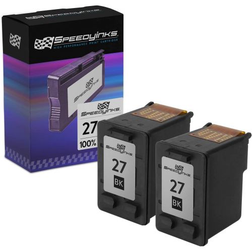  Speedy Inks Remanufactured Ink Cartridge Replacement for HP 27 C8727AN (Black, 2-Pack)