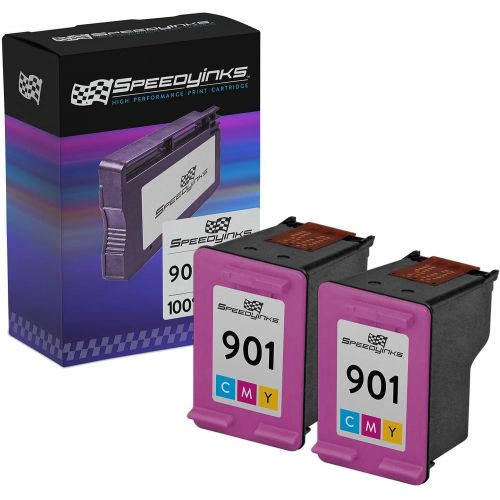  Speedy Inks Remanufactured Ink Cartridge Replacement for HP 901 (Color, 2-Pack)
