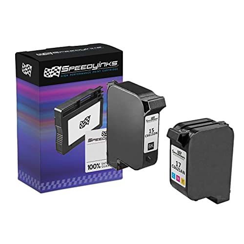  Speedy Inks Remanufactured Ink Cartridge Replacement for HP 15 & HP 17 (1 Black, 1 Color, 2-Pack)