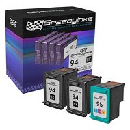 Speedy Inks Remanufactured Ink Cartridge Replacement for HP 94 and HP 95 (2 Black, 1 Color, 3-Pack)