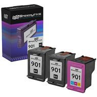 Speedy Inks Remanufactured Ink Cartridge Replacement for HP 901 (2 Black and 1 Color, 3-Pack)