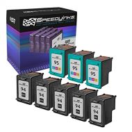 Speedy Inks Remanufactured Ink Cartridge Replacement for HP 94 and HP 95 (5 Black, 3 Color, 8-Pack)