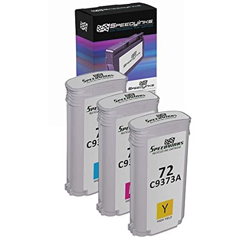  Speedy Inks Remanufactured Ink Cartridge Replacement for HP 72 High Yield (1 Cyan, 1 Magenta, 1 Yellow, 3-Pack)