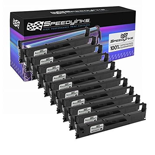  SPEEDYINKS Speedy Inks Compatible Printer Ribbon Cartridge Replacement for Epson S015631 (Black, 10-Pack)
